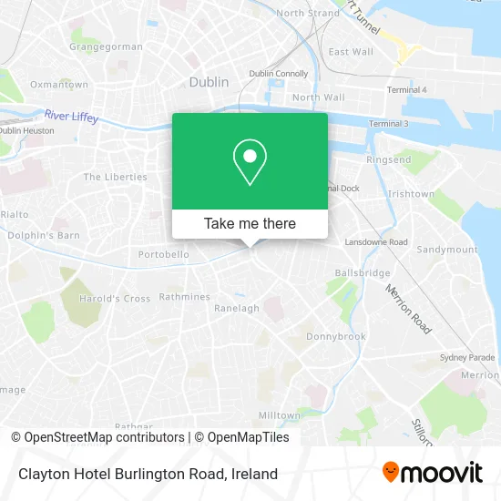 Clayton Hotel Burlington Road map