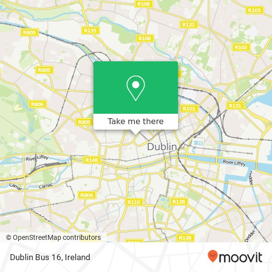 Dublin Bus 16 map