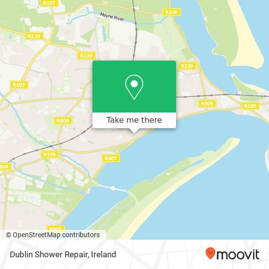 Dublin Shower Repair map