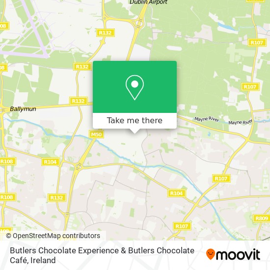 Butlers Chocolate Experience & Butlers Chocolate Café map