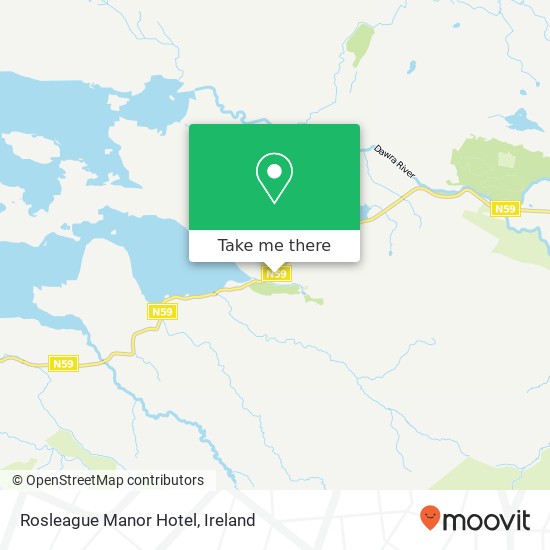 Rosleague Manor Hotel map
