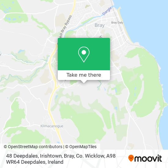 48 Deepdales, Irishtown, Bray, Co. Wicklow, A98 WR64 Deepdales map