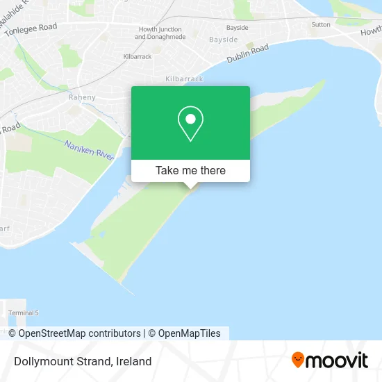 Dollymount Strand map