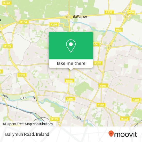 Ballymun Road map