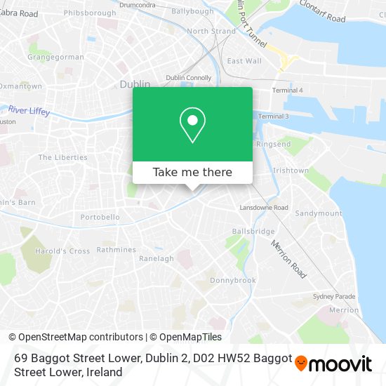 69 Baggot Street Lower, Dublin 2, D02 HW52 Baggot Street Lower map