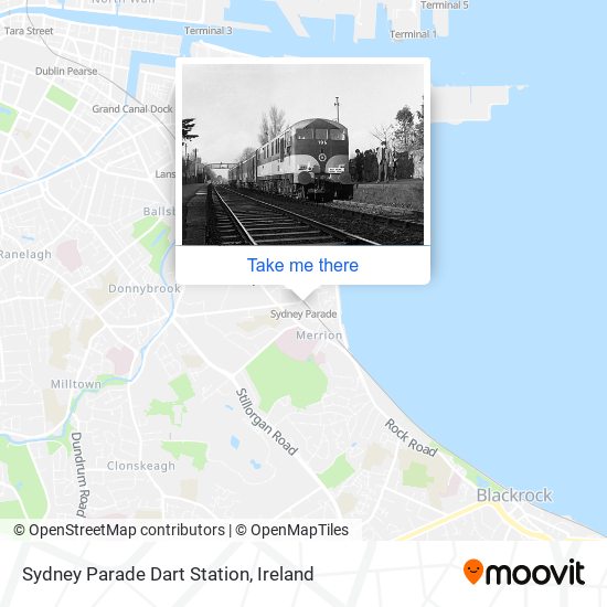 Sydney Parade Dart Station map