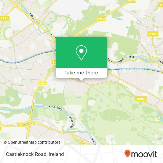 Castleknock Road map