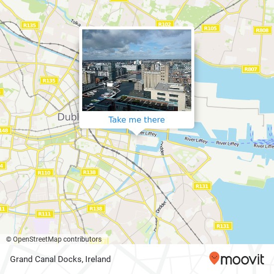 Grand Canal Docks map
