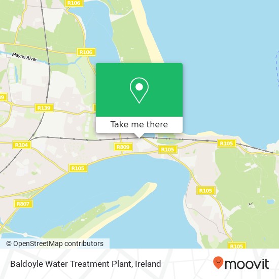 Baldoyle Water Treatment Plant map