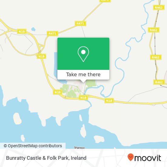 Bunratty Castle & Folk Park map