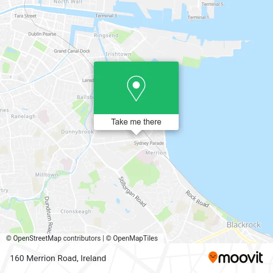 160 Merrion Road map