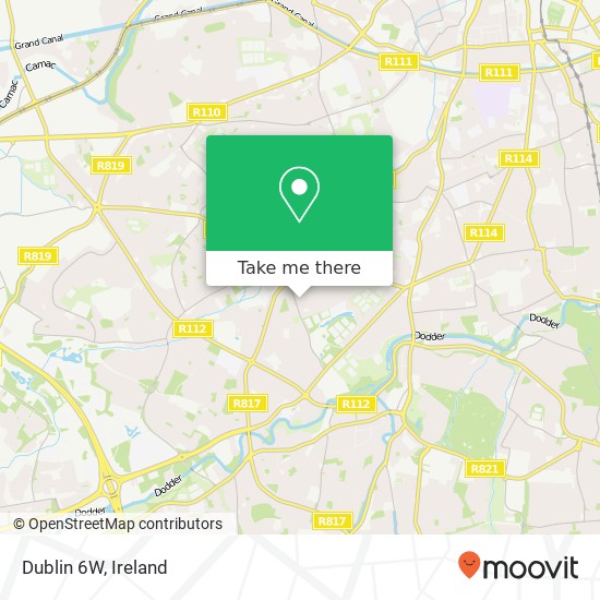Dublin 6W map