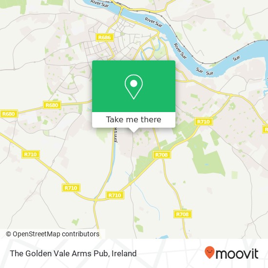 The Golden Vale Arms Pub map