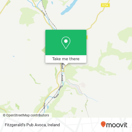 Fitzgerald's Pub Avoca map
