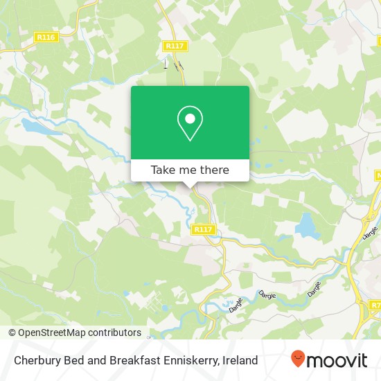 Cherbury Bed and Breakfast Enniskerry map