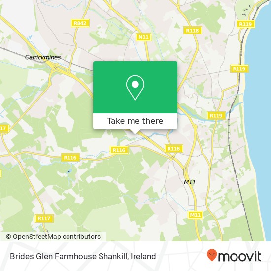 Brides Glen Farmhouse Shankill map