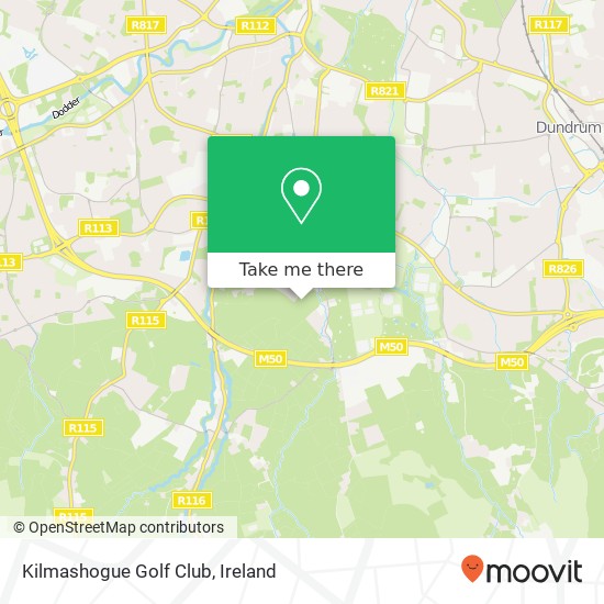 Kilmashogue Golf Club map