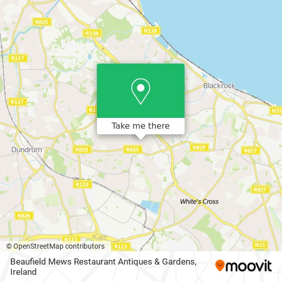 Beaufield Mews Restaurant Antiques & Gardens map