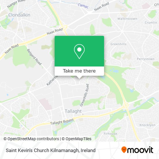 Saint Kevin's Church Kilnamanagh map