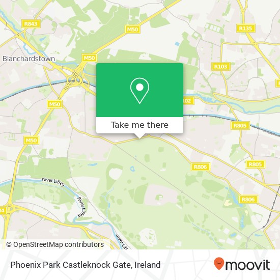Phoenix Park Castleknock Gate map