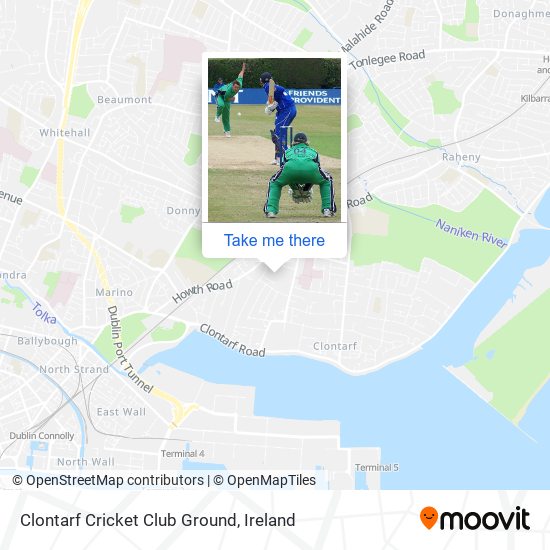 Clontarf Cricket Club Ground map