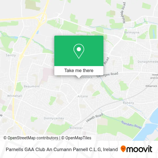 Parnells GAA Club An Cumann Parnell C.L.G map