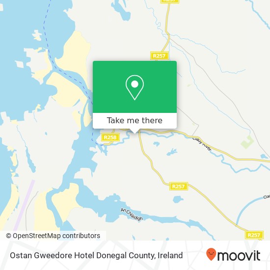 Ostan Gweedore Hotel Donegal County map