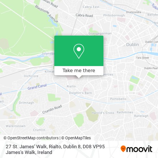 27 St. James’ Walk, Rialto, Dublin 8, D08 VP95 James's Walk map