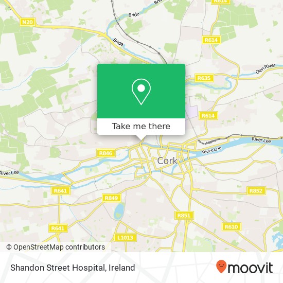 Shandon Street Hospital map