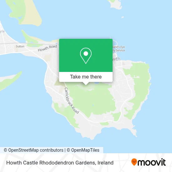 Howth Castle Rhododendron Gardens map
