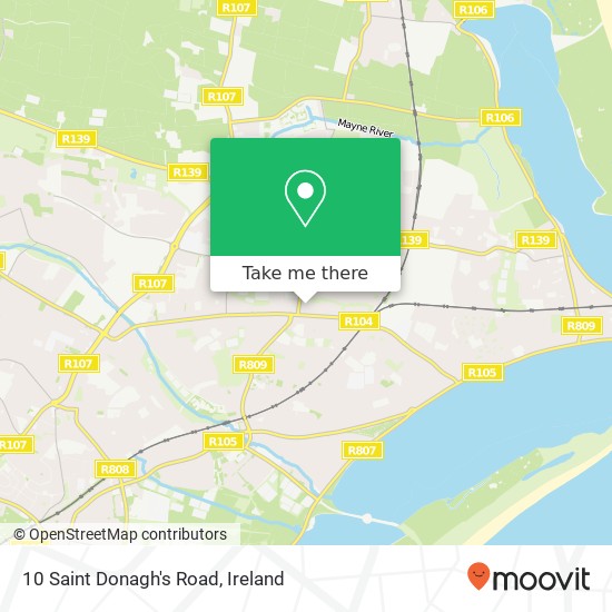 10 Saint Donagh's Road map