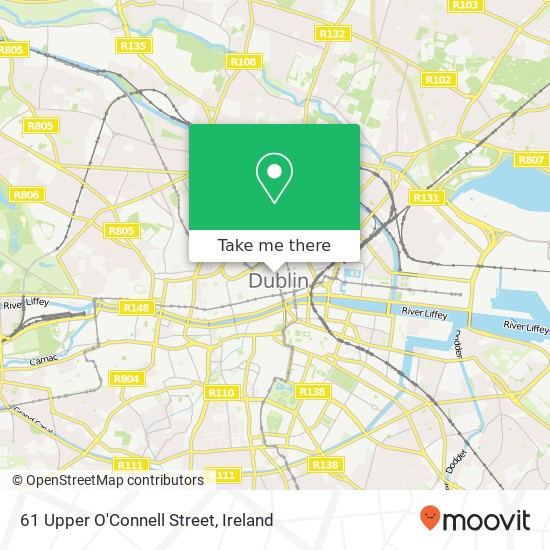 61 Upper O'Connell Street map
