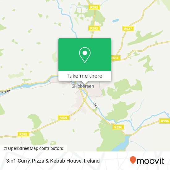 3in1 Curry, Pizza & Kebab House, North Street Skibbereen plan