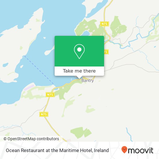 Ocean Restaurant at the Maritime Hotel, The Quay Bantry, County Cork map