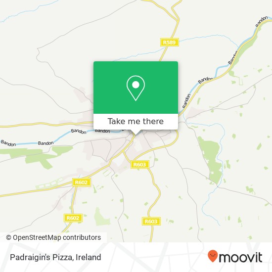 Padraigin's Pizza, St Patricks Quay Bandon, County Cork map
