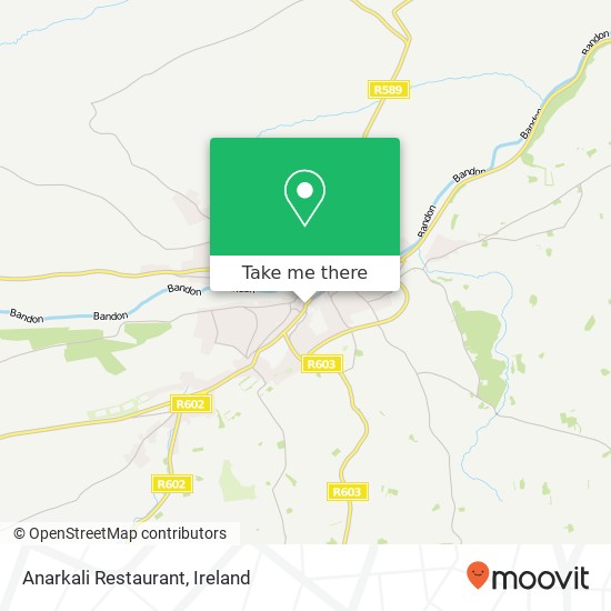 Anarkali Restaurant, St Patrick's Place Bandon, County Cork plan