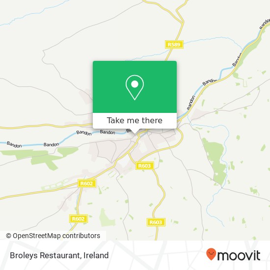 Broleys Restaurant, 35 South Main Street Bandon, County Cork map