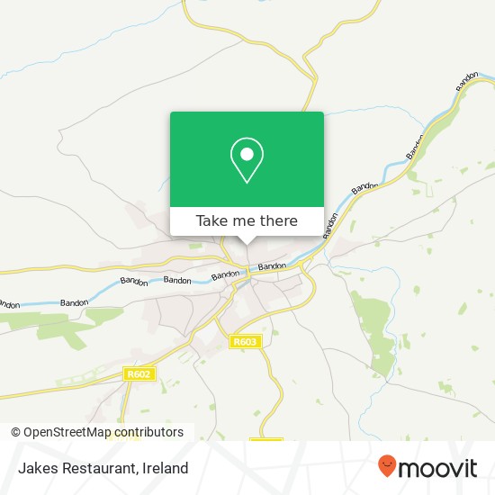 Jakes Restaurant, 12 Cork Road Bandon map