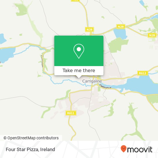 Four Star Pizza, Owenabue Grove Carrigaline map