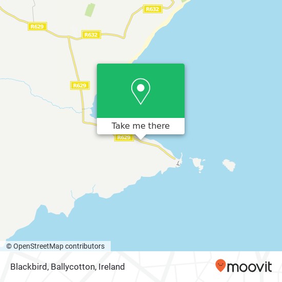 Blackbird, Ballycotton, Main Street Cork map