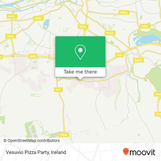 Vesuvio Pizza Party, Grange Road Cork map