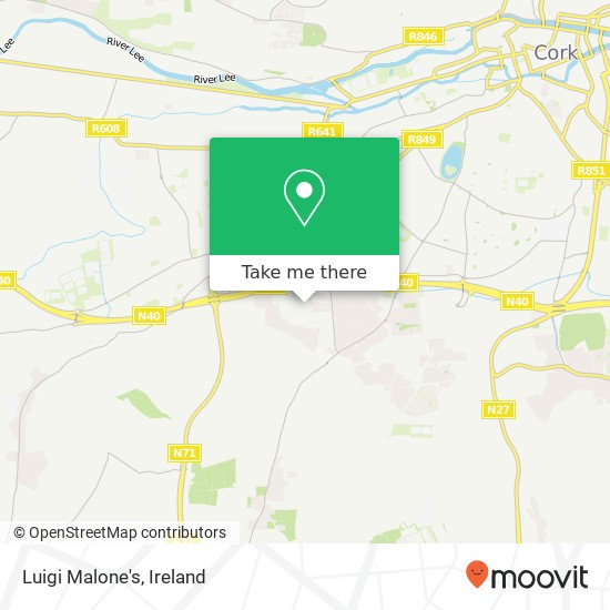 Luigi Malone's, Cork, County Cork map