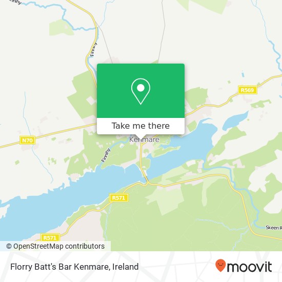 Florry Batt's Bar Kenmare map