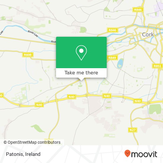 Patonis, Cork, County Cork map