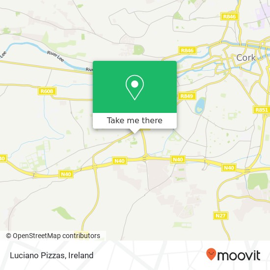 Luciano Pizzas, Wilton Shopping Centre Cork map