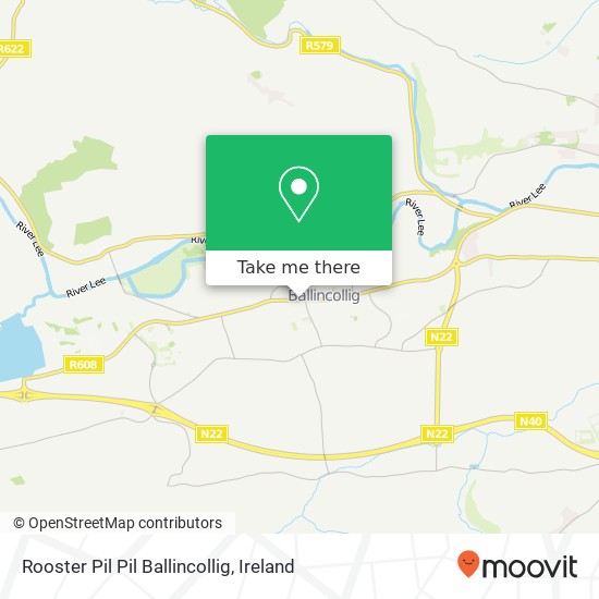Rooster Pil Pil Ballincollig, R608 Ballincollig map
