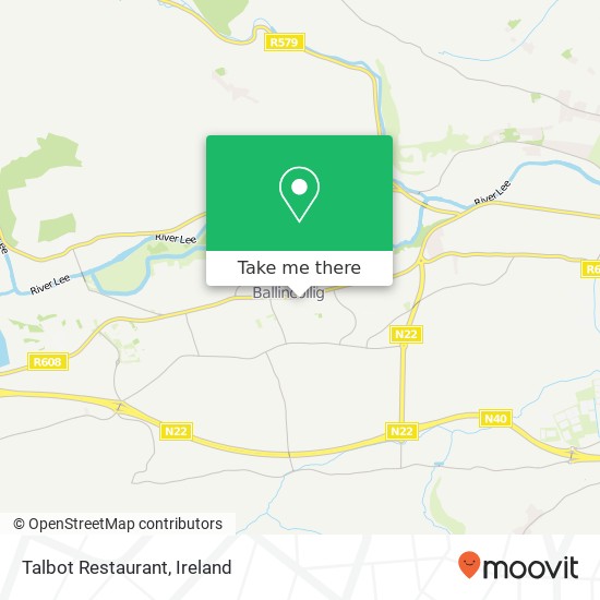 Talbot Restaurant, Main Street Ballincollig map