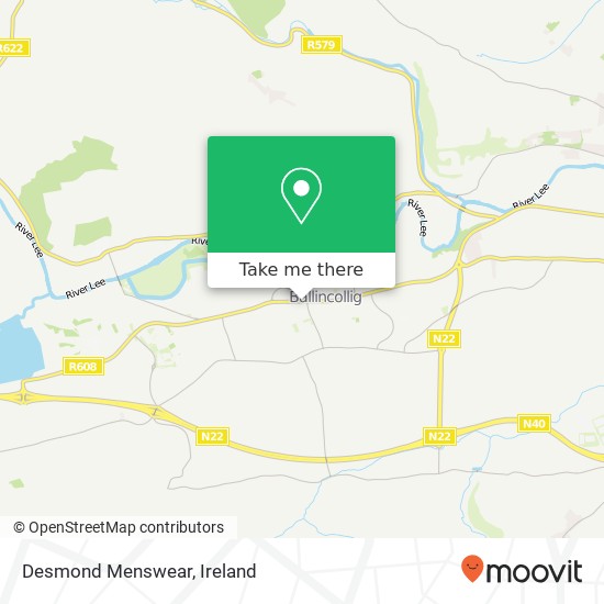 Desmond Menswear, R608 Ballincollig, County Cork map