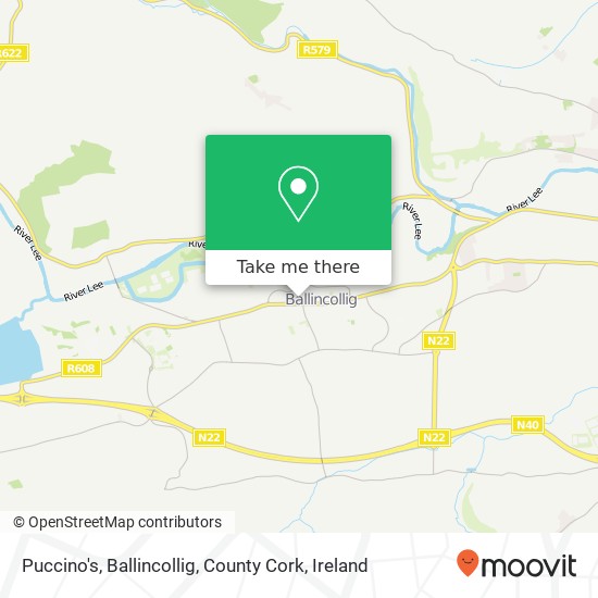 Puccino's, Ballincollig, County Cork map