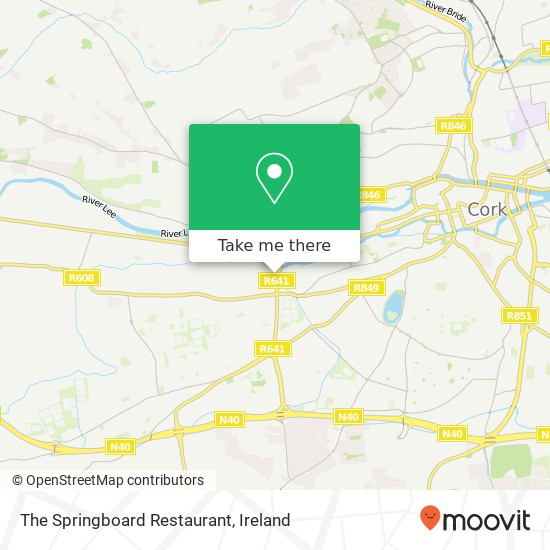 The Springboard Restaurant, Victoria Cross Cork map